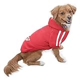 Eastlion Hund Pullover Welpen-T-Shirt Warm Pullover Mantel Pet Kleidung Bekleidung, Rot, Gr. XXL