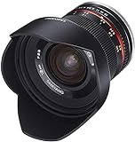 Samyang 12mm F2.0 Objektiv für Sony E – Weitwinkel Objektiv Festbrennweite manueller Fokus Foto Objektiv für Sony E-Mount APS-C Kameras Sony Alpha 6600 6500 6400 6300 6100 6000 5100 5000 schwarz