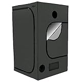 Zelsius Growzelt MyHomeGrow Grow Tent | Indoor Growroom | Growschrank Darkroom Pflanzenzelt Gewächshaus Zuchtzelt (120 x 120 x 200 cm, Grau)