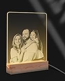 Panorama Lampe Personalisiert Mit Foto 21x30 cm - Originelle Geschenk 3D Fotolampe - Bilder Mit Led Beleuchtung - Nachtlicht Personalisiert aus Glas