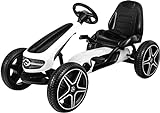 Actionbikes Motors GoKart Mercedes Dreamkart - Lizenziert - Kinder Pedal Auto - Tretauto - Cart - Kettenantrieb - Freilauf - Eva-Reifen (Dreamkart Weiß)