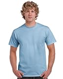 Gildan Herren schwerem Baumwolle T-Shirt, Blau (hellblau), M