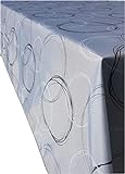 Valia Home® Tischdecke mit Teflonbeschichtung für Innen- & Außenbereich anwendbar in 6 Designs | Tischdecke abwaschbar ist Wasser & Schmutzabweisend Dank verlässlichem Lotuseffekt | 140 x 180 cm grau