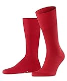 FALKE Herren Socken Airport M SO Wolle Baumwolle einfarbig 1 Paar, Rot (Scarlet 8120), 41-42