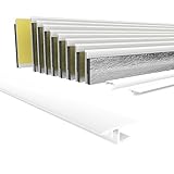 HEXIM PVC Aufnahmeprofil für Revisionsklappen, Länge: 1000-2000mm, Breite: 42mm, Klemmprofil Montageprofil Befestigungsprofil Kunststoff Fenster Neubau Altbau (42mm x 1,4 Meter)