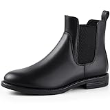 Harvest Land Damen Stiefel Damen Bequeme Chelsea Boots Stiefeletten Stilvolle klassische Schuhe für Erwachsene A Schwarz40