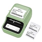 NIIMBOT B21 Bluetooth Etikettendrucker, Beschriftungsgerät Selbstklebend Kompatibel Mit IOS Android, Tragbares Etikettiergerät für Zuhause und Büro Schule Etikettierung (Grün)