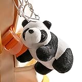 Longgaohui Panda Kuscheltier - Panda Schlüsselanhänger für Kinder | Niedliche Mini-Kuscheltiere für Geburtstagsgeschenke für Lehrer, Studenten, Auszeichnungen