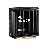 WD_BLACK D50 Game Dock 1 TB (2x Thunderbolt 3 Anschlüsse, DisplayPort 1.4, 2x USB-C, 3x USB-A, Audio Ein/Aus und Gigabit Ethernet anpassbare RGB-Beleuchtung) schwarz