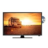 Gelhard GTV-2483 LED 24 Zoll Wide Screen TV DVD DVB/S/S2/T2/C 230/12 Volt 24 Volt für Wohnmobil Camping KFZ LKW Truck und Zuhause