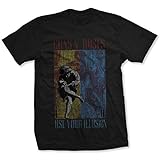 Guns N' Roses Herren Use Your Illusion T-Shirt, Schwarz (Black Black), X-Large