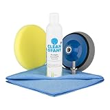 CLEANOFANT Acrylglas-Kunststoff-POLITUR Set für Akkuschrauber & Poliermaschine | Zum Polieren von Wohnwagen-, Wohnmobil-, Caravan-F