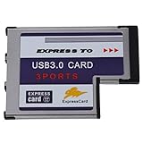 momok 3 Port USB 3,0 ExpressCard Karte 54mm PCMCIA-Express-Card Fuer Notebook NEU
