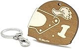 LIKY® Motorradhelm - Original Schlüsselanhänger aus Holz Gravur Geschenk Damen Herren Geburtstag Hobby Schmuck Anhänger Tasche Rucksack