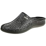 Rohde 6550 Bari Schuhe Damen Hausschuhe Pantoffeln Softfilz Weite G, Größe:42 EU, Farbe:Grau