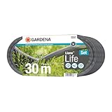Gardena Liano Life Textilschlauch 1/2 Zoll, 30m Set: Hochflexibler Gartenschlauch aus Textilgewebe, mit PVC-Innenschlauch, kein Abknicken, leichtgewichtig, wetterbeständig (18457-20)