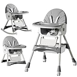 LINELUCK Hochstuhl Baby 6in1 Kinderhochstuhl mit Babyliege und Baby Schaukelstuhl, Verstellbar Klappbar Hochstuhl Baby mit Essbrett und Rollen,Korb, mitwachsend ab 6 Monate bis 6 Jahre Baby