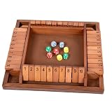 ibasenice 1 Satz Spiel Mit Flop-Zahlen Kartenspiel Würfelspiele Trinkspiele Spieler Lustige Spiele Trinkspiel Für Erwachsene Partyzubehör Multiplayer-trinkrequisite Holz C