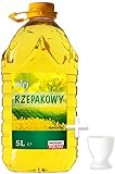 Rapsöl Speiseöl 5L Bratöl Pflanzenöl 5 Liter Herkunft: Polen + ein Platinux 35ml-Portionsbecher Rapeseed oil Frittieröl