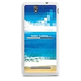 Sony Xperia C3 Hülle Silikon Case Schutz Cover Sommer Meer F