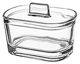 KADAX Zuckerdose, Zuckerschale aus Glas, Gewürzdose mit ergonomischem Deckel, transparenter Glasbehälter für Zucker, Gewürzglas mit verstärktem Boden, Zuckerschüssel mit Griff (Oval)