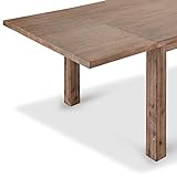 Furnhouse Ibbe Design Ansteckplatte Tischplatte für Alaska Ausziehbar Esstisch Natur Massiv Braun Lackiert Akazie Holz Esszimmer Tisch, L50xB90xH2,5 cm