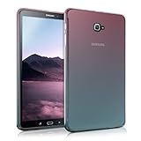 kwmobile Schutzhülle kompatibel mit Samsung Galaxy Tab A 10.1 T580N/T585N (2016) - Hülle Silikon - Tablet Cover Case - Zwei Farben Pink Blau Transparent