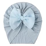 Schöne Glänzende Schleife Babymütze Nette Einfarbige Baby Mädchen Jungen Hut Turban Weiche Neugeborene Mütze Mützen Kopfwickel  -Style 4 01-One Size