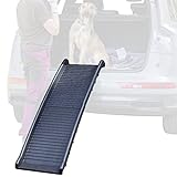 NEEZ Hunderampe klappbar für Autos I Hundetreppe für große Hunde bis 90kg I leichte Einstiegshilfe für Kofferraum zum Schutz für die Gelenke