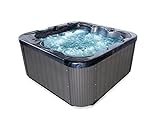 Supply24 since 2004 Outdoor Whirlpool Hot Tub Zeus Farbe schwarz mit 44 Massage Düsen + Heizung + Ozon Desinfektion + LED Beleuchtung Außenpool für 5-6 Personen für Garten/Terasse/Außenbereich