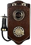 DWXN Alte Wandmontage Telefon Telefon Retro Vintage-Stile Kordeled Telefon Festnetz Antike Für Home-Salon Aus Holz Vintage Telefon