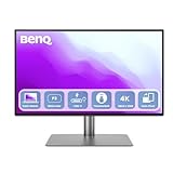 BenQ PD2725U Designer Monitor (AQCOLOR Technology, 27 Zoll, 4K UHD, P3 Wide Color, Thunderbolt 3, DisplayHDR 400, KVM, Kompatibel mit MacBook Pro M1/M2)