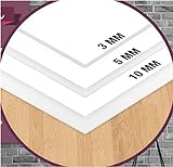 Stick mit 3 Stück – Forex Platte aus PVC, weiß, verschiedene Stärken und Größen von hoher Qualität, ideal zum Drucken von Beschichtungen oder Modellierungen, Dicke 10 mm, Dicke 50x25 mm.