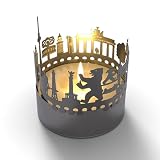 Berlin Skyline Schattenspiel – Das perfekte Souvenir für Berlin-Fans! Kerzenaufsatz projiziert wunderschöne Silhouette Berlins in den R