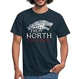 Spreadshirt Game of Thrones The North Remembers Männer T-Shirt, XL, Navy