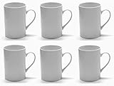 Kaffeetassen / Kaffeebecher von Retsch Arzberg / zylindrische Form, blanko, weiß, Tassen 300ml (6 Stück im Set)