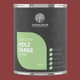 Lignocolor Holzfarbe Außen glänzend | wetterfeste Farbe für den Außenbereich (Nordic Red glänzend, 2,5L) | hochdeckend & hochbeständig