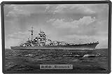 Blechschild 20x30 Der Bismarck 1936-1941 Schlachtschiff Deutsches Reich Marine Weltkrieg Schiff wie Tirpitz Meer Seefahrt Militär