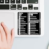 MyPad Shortcuts Mac Tastatur Deutsch Aufkleber 8x8cm - Effizientes Arbeiten mit den wichtigsten Tastenkombinationen - Mac, MacBook - abgerundete Eck