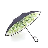 Sonnenschirm Regenschirm Double Layer Inverted Umbrella Für Frauen Reverse Automatic Umbrellas Regenschutz Uv Umbrella Greenleaf