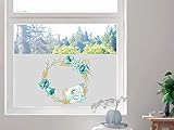 GRAZDesign Sichtschutzfolie Blumen, Fensterfolie für Küche, Wohnzimmer, Blickdichte Folie / 60x57cm