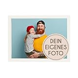 Wackadoo Bilderrahmen Holz mit eigenem Foto 13x18 (quer) cm weiß - Poster mit Wunschmotiv - Personalisiertes Geschenk - W