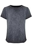Blend Mino Herren T-Shirt Kurzarm Shirt Basic mit Rundhalsausschnitt, Größe:L, Farbe:Black (70155)