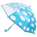 IUEG Kinder-Regenschirm für Kinder, Einheitsgröße, kuppelförmig, für Jungen und Mädchen, Wolke
