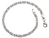 Königskettearmband 3mm Breite, vierkant - 925 Silber, Länge 16