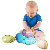 Aufblasbares Osterdekor - 6-teiliges buntes Ostereier-Spielzeug | Ostereier, Bunte Eier für Geburtstagspartys, Kleinkindspielzeug für den Innen- und Außenbereich Kisfoa