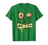 Grünes Zombiemon-Gesicht, gruselig, gruselig, Halloween Jungen Kinder T-Shirt