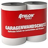 ATHLON TOOLS 2x FlexProtect Garagen-Wandschutz - je 2 m lang - Extra Dicker Auto-Türkantenschutz, Selbstklebend, Wasserabweisend