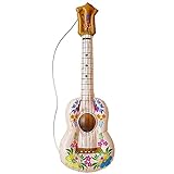 Widmann 0512H - Aufblasbare Flower-Power Gitarre, Länge circa 105 cm, Instrument, Luftgitarre, Mottoparty, Karneval
