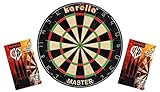 Dartboard Karella Master im Set inkl. 2 Satz Karella Steeldarts Blackstar 21g